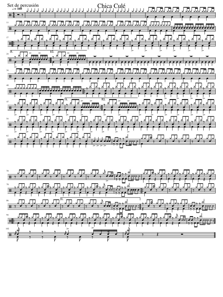 Chica Culé-Set de Percusión | PDF