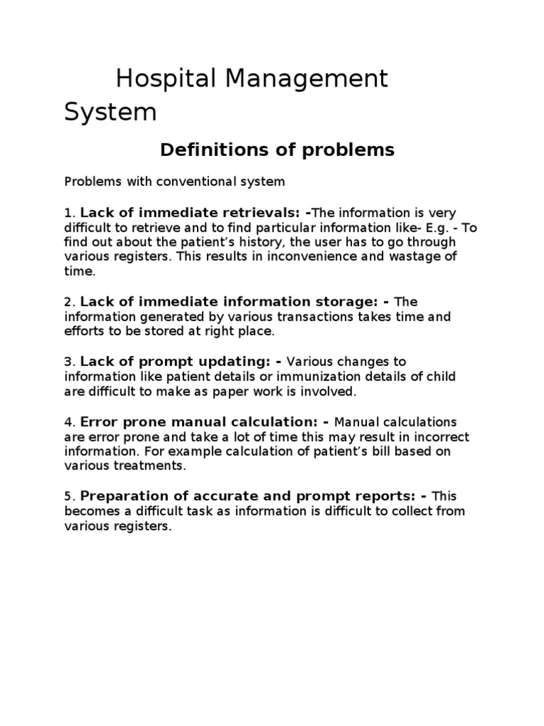Hospital Management System Challenges | PDF | Reliability Engineering ...