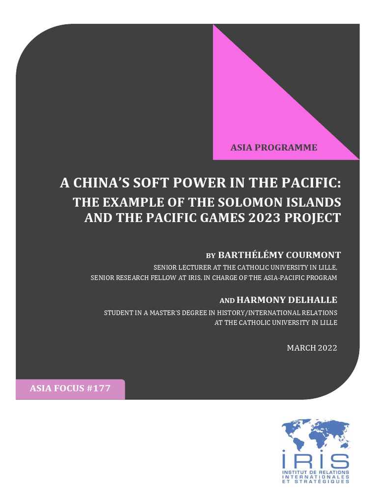China's Soft Power in Solomon Islands | PDF | China | World Politics