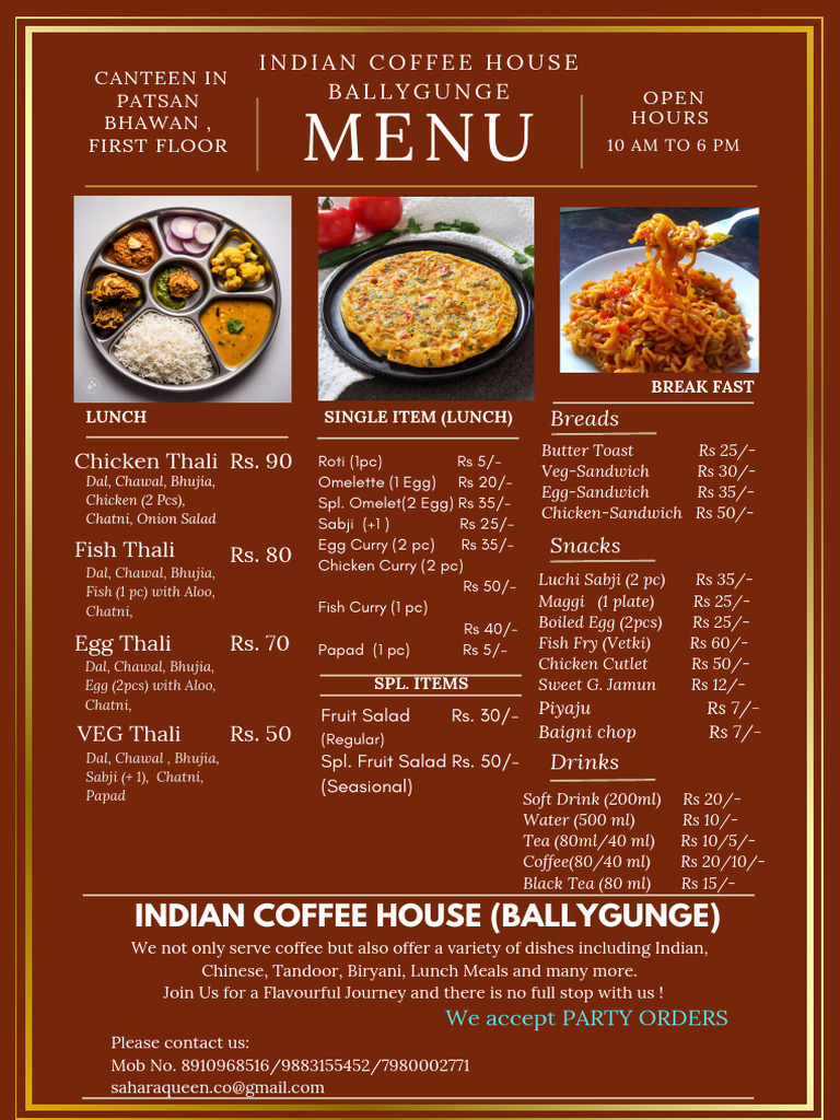 Red Gold Elegant Restaurant Menu | PDF | Curry | Lunch