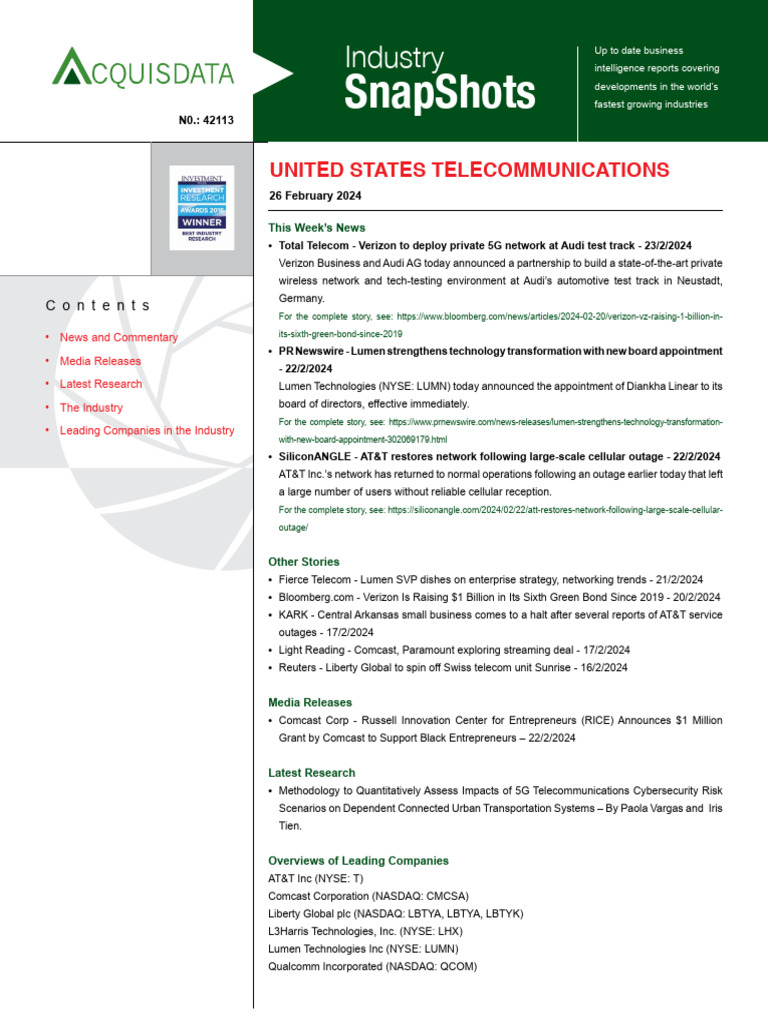 United States Telecommunicatio | PDF | Comcast | Expense