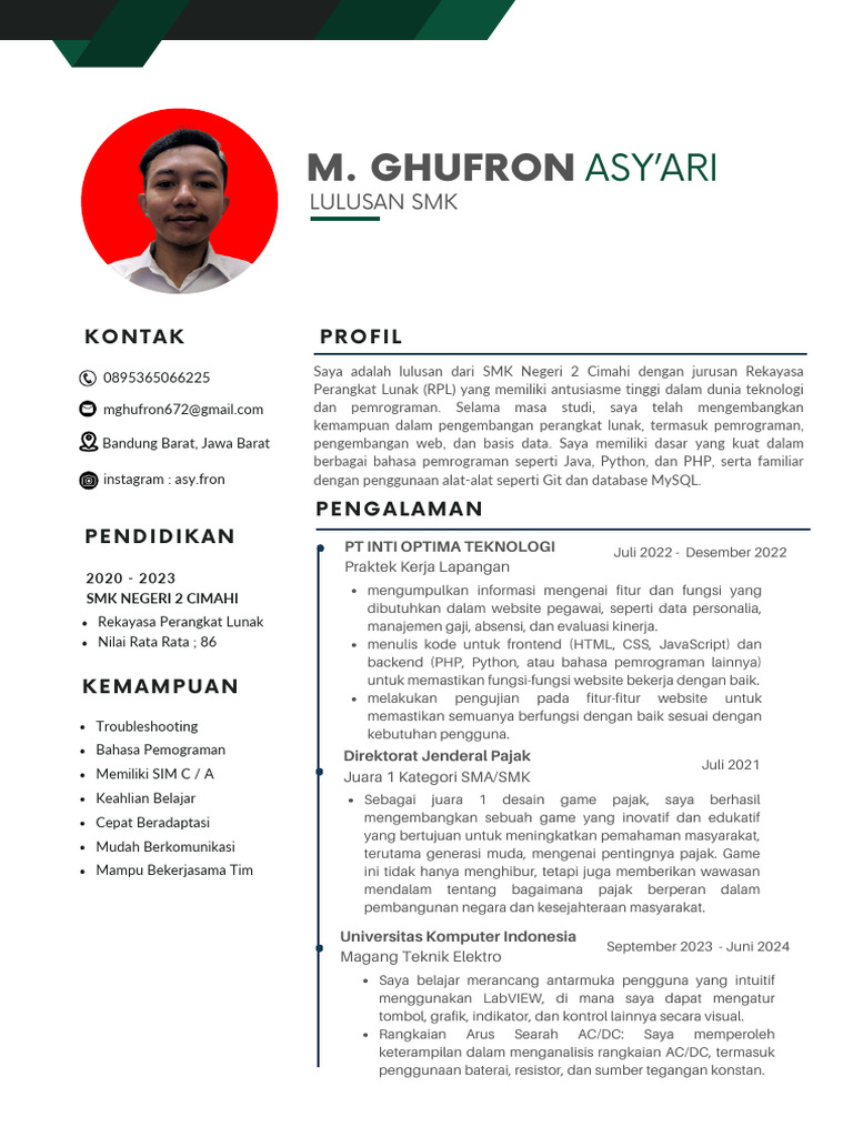 Lulusan RPL Berpengalaman di Teknologi | PDF