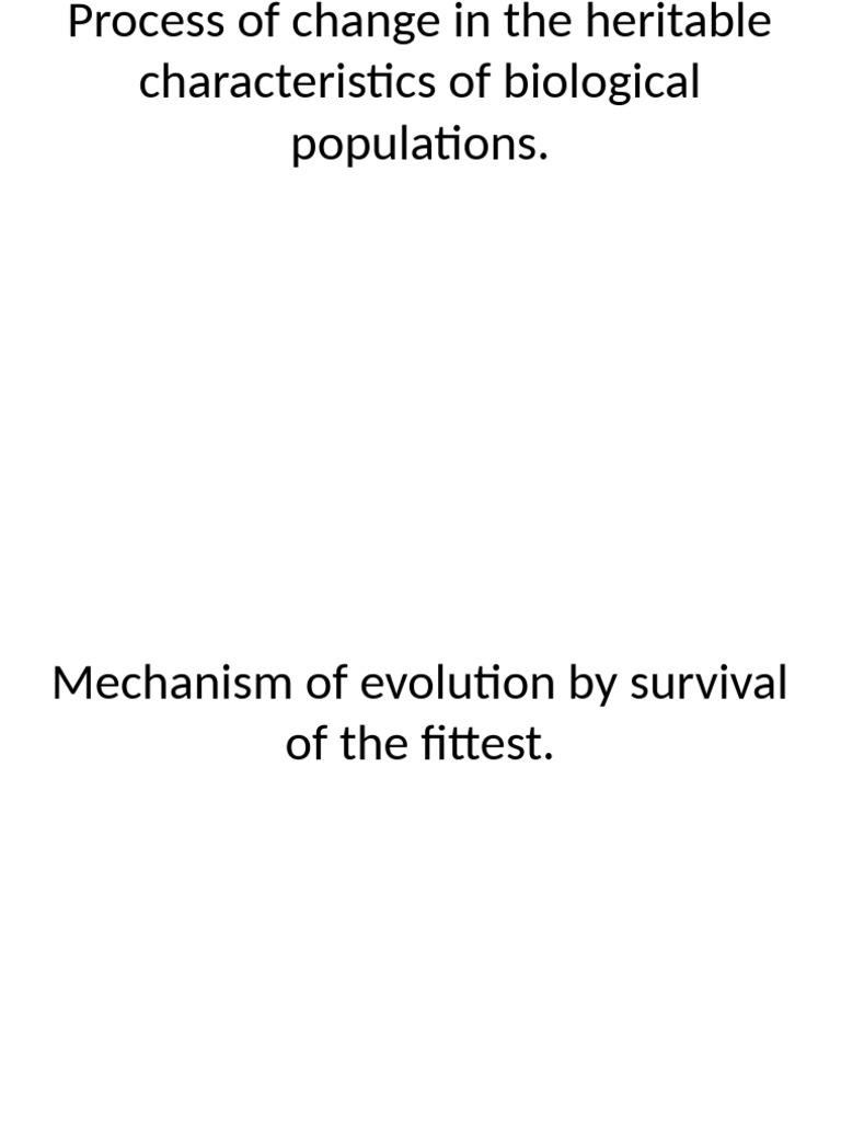 Evolution and Heritable Changes Explained | PDF