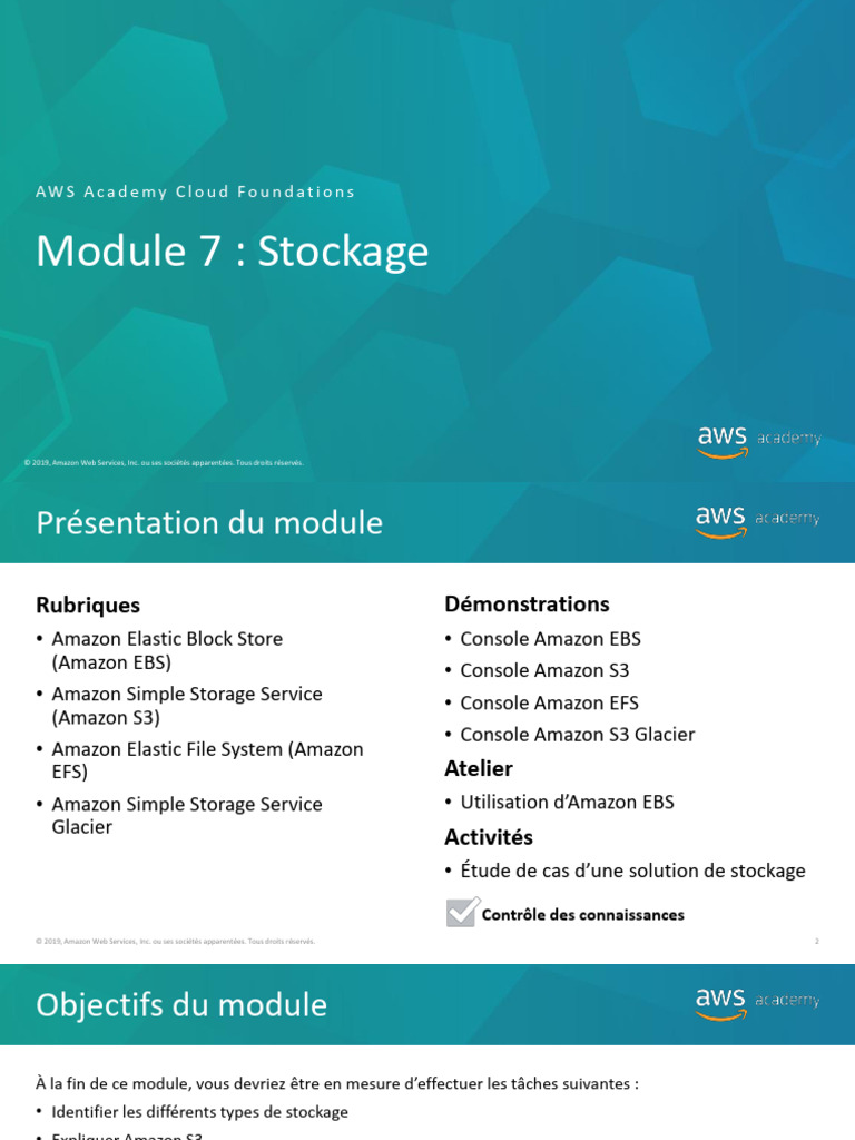 Introduction au stockage AWS : EBS et S3 | PDF | Amazon Web Services ...