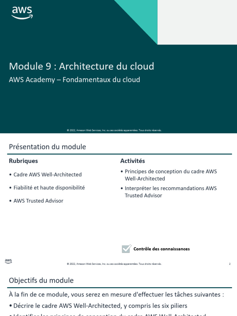 Architecture Cloud avec AWS Well-Architected | PDF | Amazon Web ...