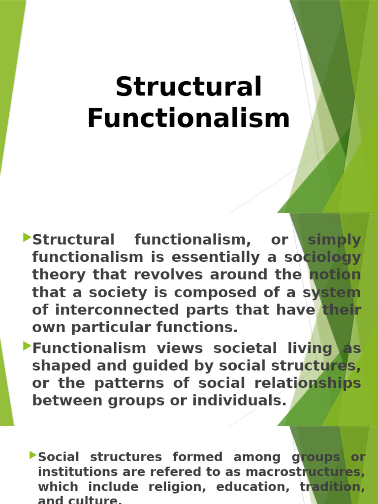 Understanding Structural Functionalism | PDF | Social Structure ...