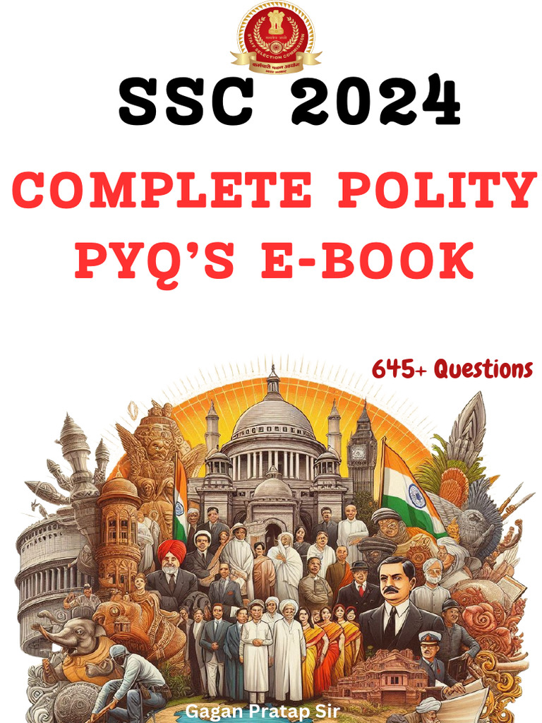 SSC 2024 Polity (English) Previous Year | PDF | Government Of India ...
