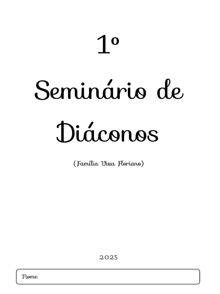 Apostila para Diáconos e Diaconisas | PDF | Diácono | Igreja cristã