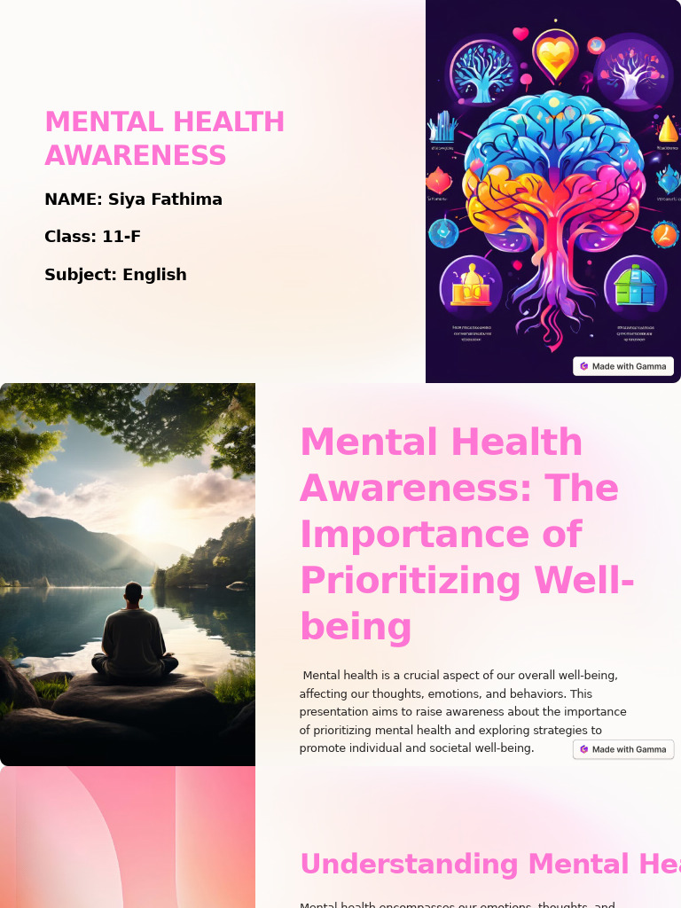 Mental Health Awareness | PDF | Mental Health | Mental Disorder