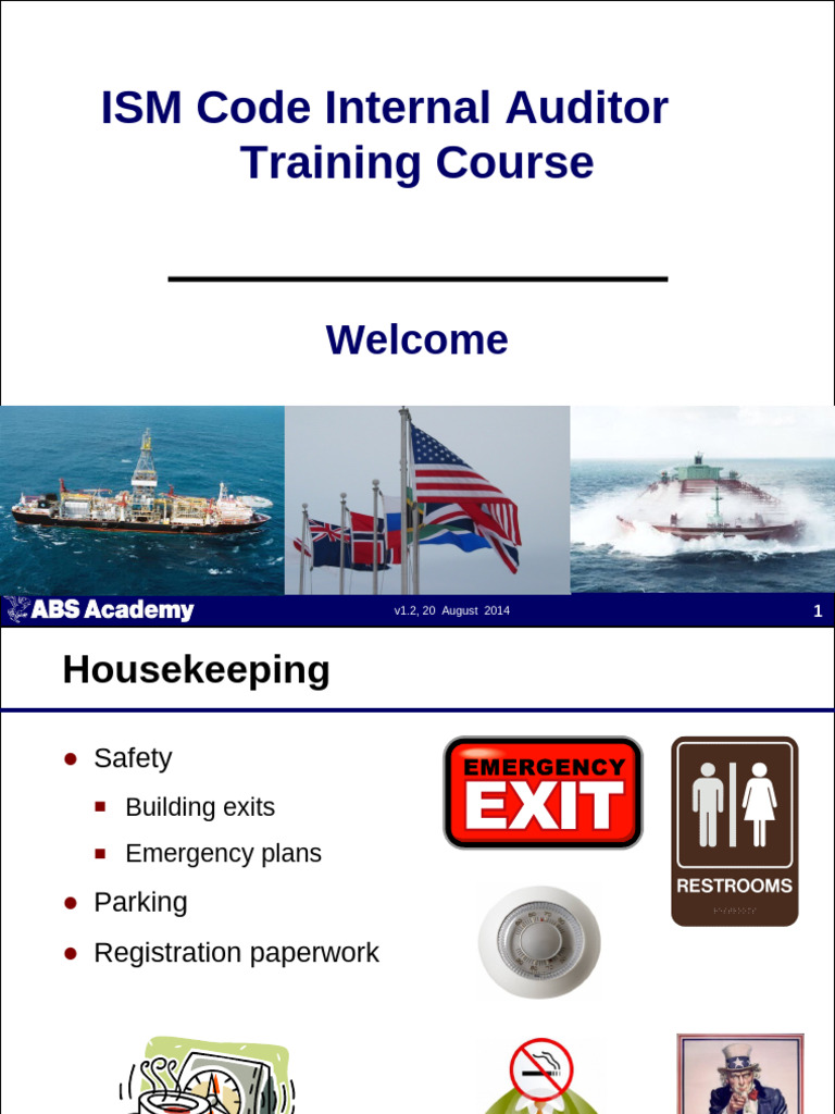 ISM Code Internal Auditor Training Guide | PDF | Internal Audit