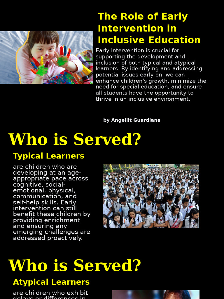 Early Intervention in Inclusive Education | PDF | Child Development ...
