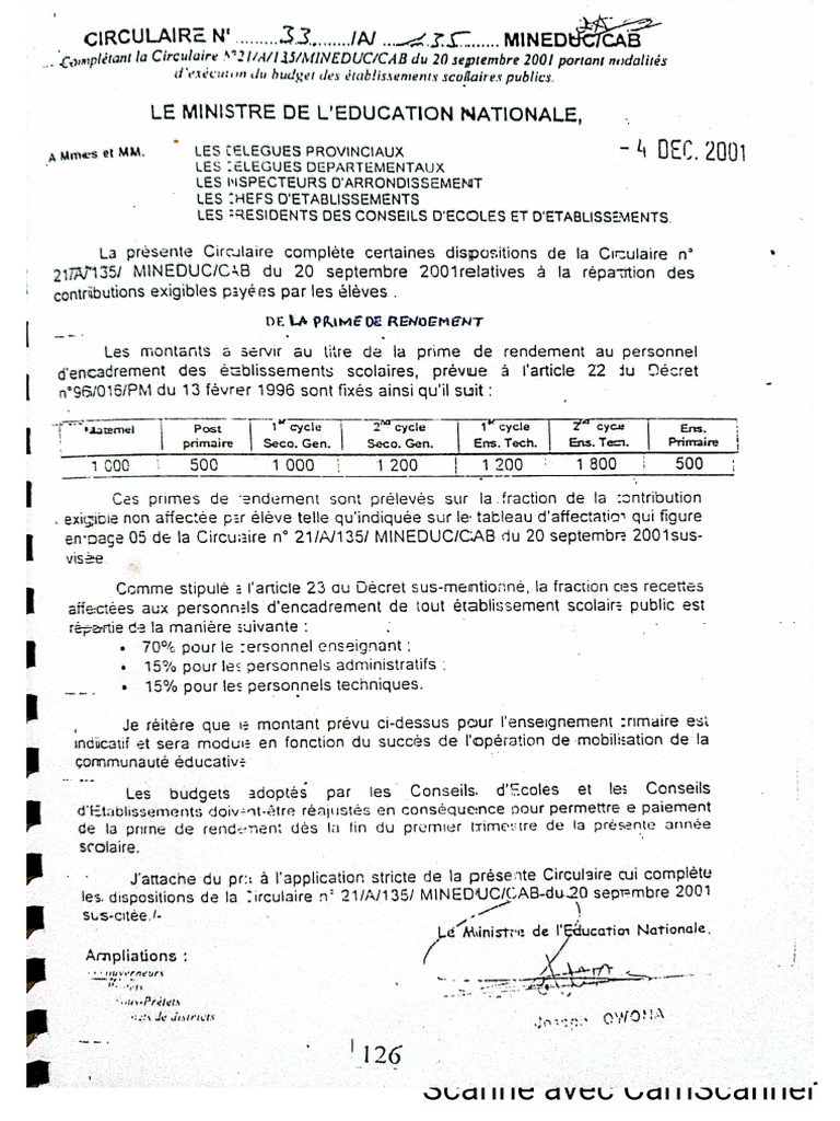 PRIME DE RENDEMENT | PDF