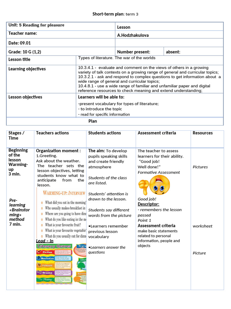 L-1- | PDF | Educational Assessment | Vocabulary