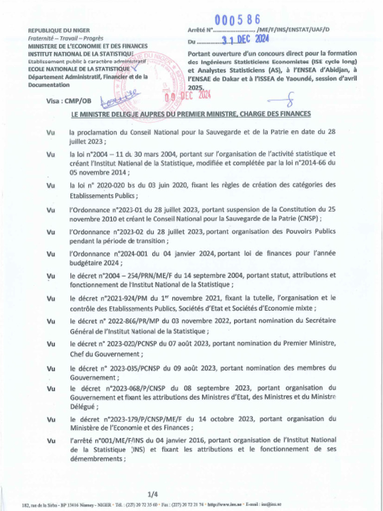 Arrêté Ouverture As ISECL 2025 | PDF