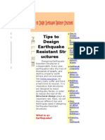 Tips To Design Earthquake Resistant
