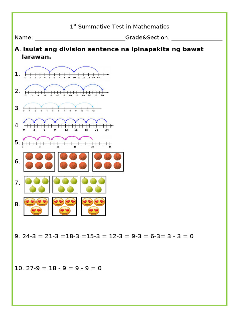 Mathematics Q3 ST | PDF