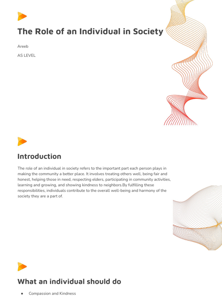 Individual Contributions to Society | PDF