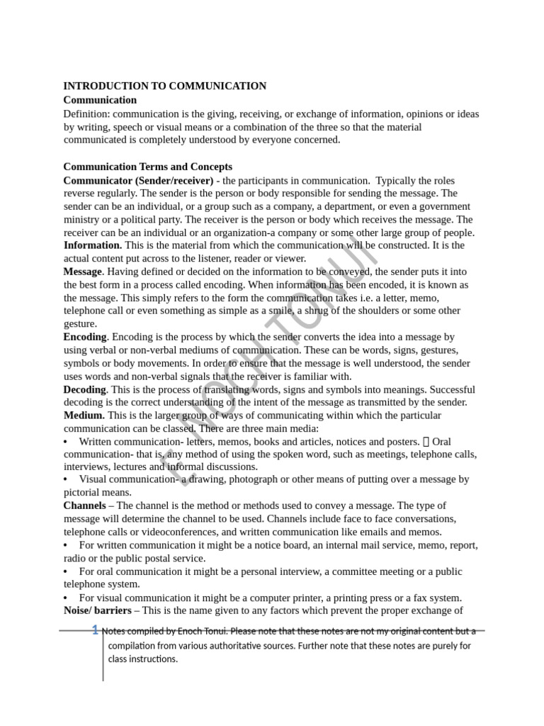 Communication Skills Word - 091542 | PDF | Nonverbal Communication ...