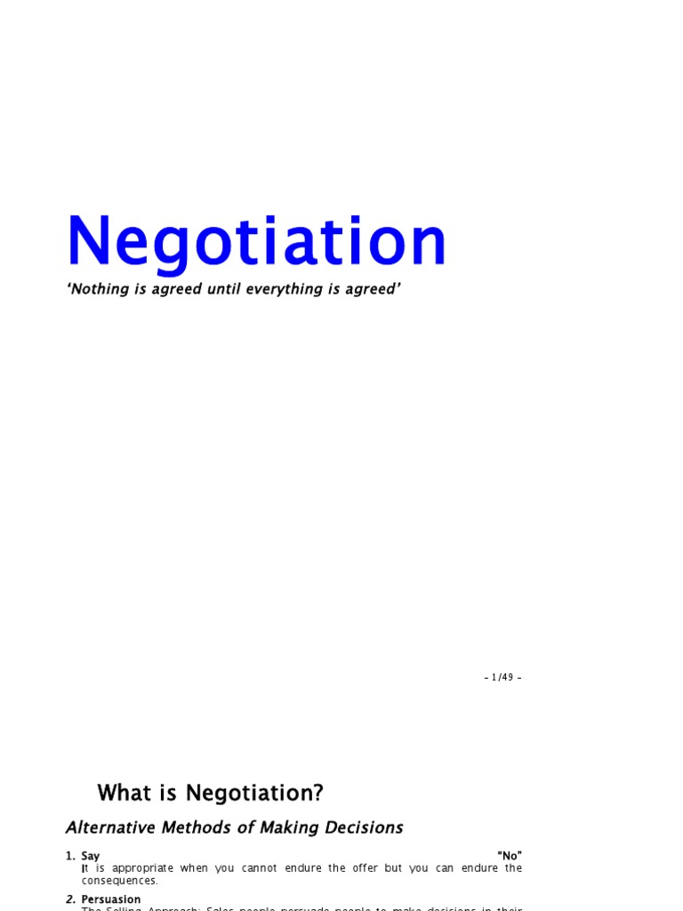 Negotiation Strategies and Techniques | PDF | Negotiation | Prices