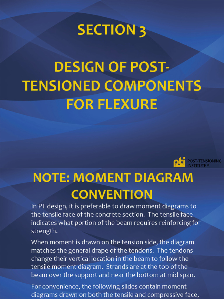 Section 3 Design of Post - Tensioned Components For Flexure | PDF ...