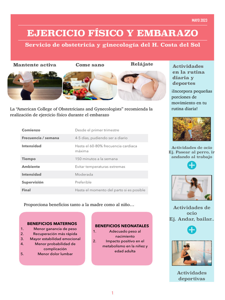 Ejercicio Fsico y Embarazo | PDF | El embarazo | Parto