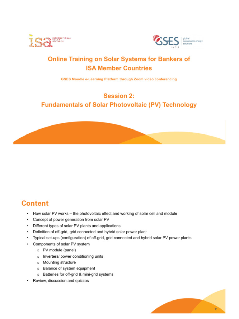 Solar PV Training for Bankers | PDF | Photovoltaic System | Photovoltaics