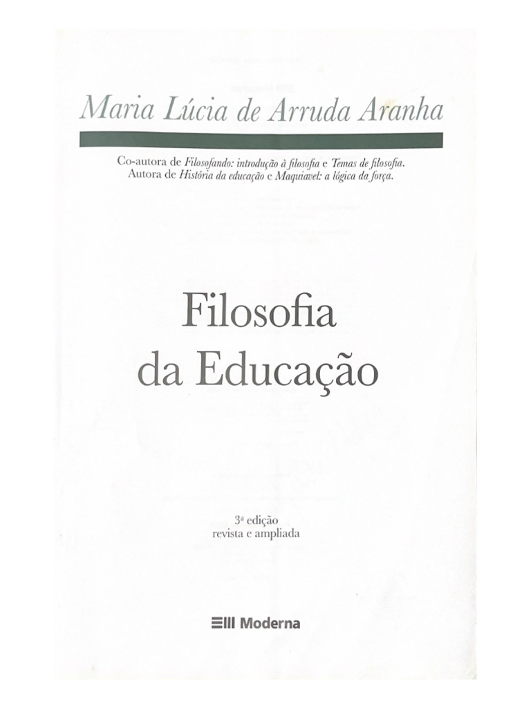 Filosofia Da Educac-A-o - Capi-Tulos - 6 e 7 | PDF