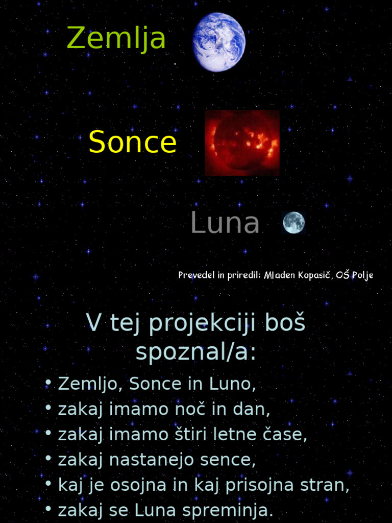 Zemlja Sonce Luna | PDF