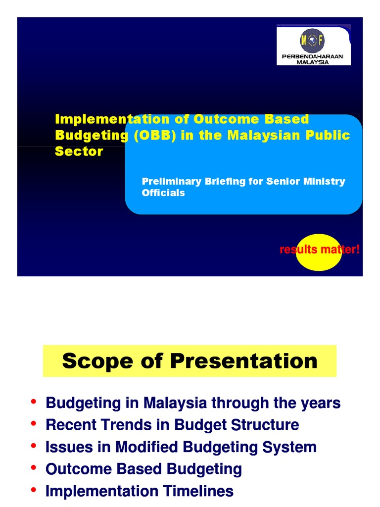 Outcome Based Budgeting Pdf Evaluation Economies