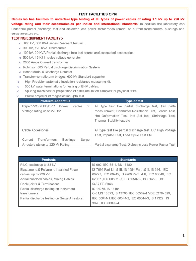 HV Cable Testing Procedures | PDF | Insulator (Electricity ...