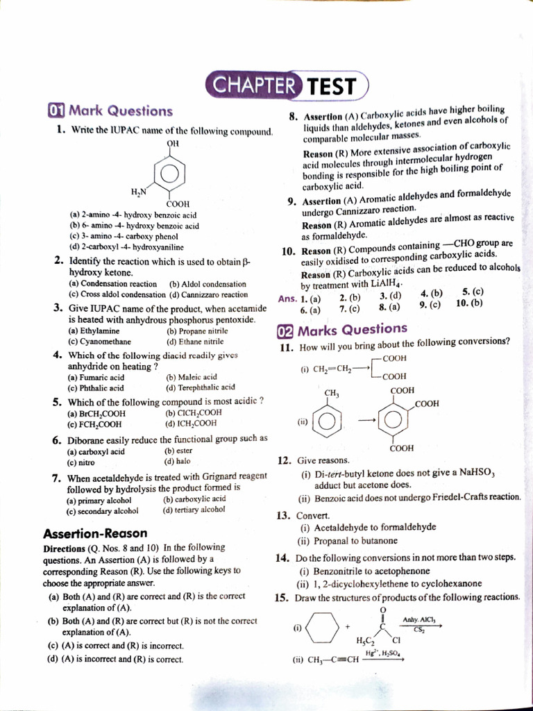 Organic Chemistry IUPAC Naming and Reactions | PDF | Carboxylic Acid ...