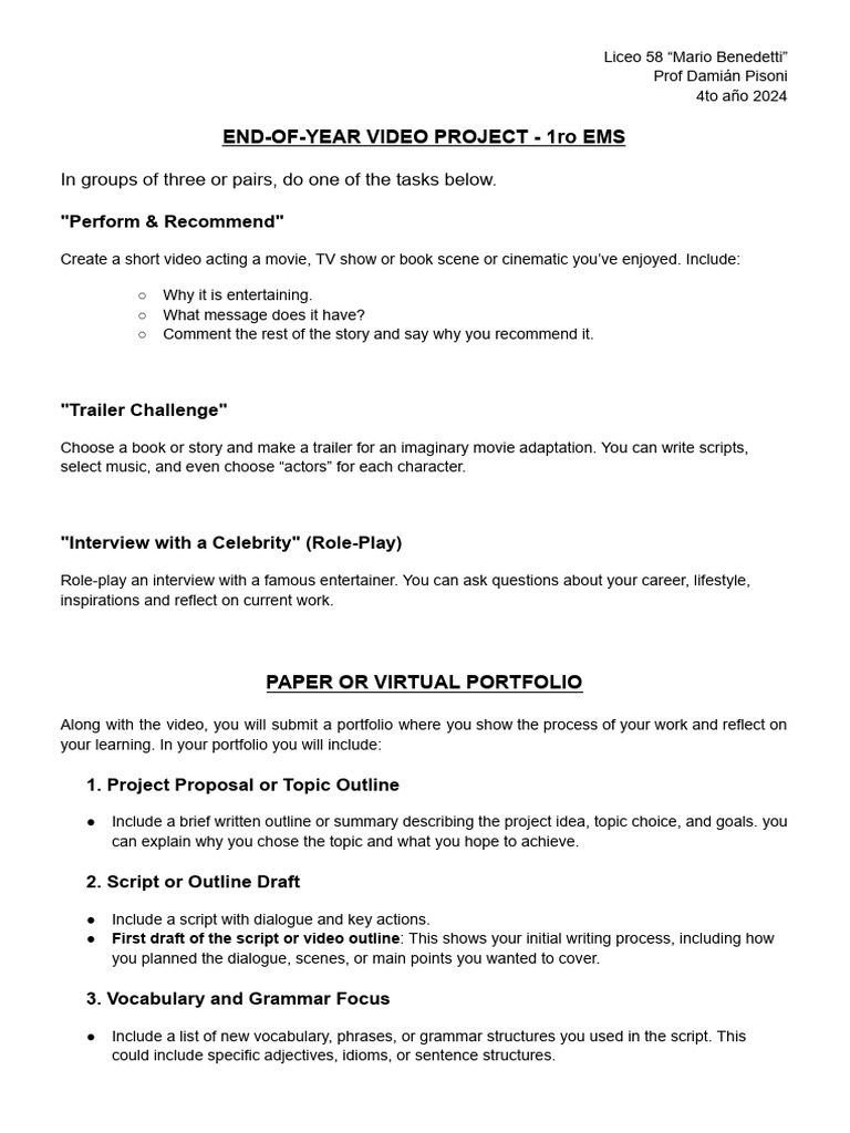 Video+projects 241104 100840 | PDF