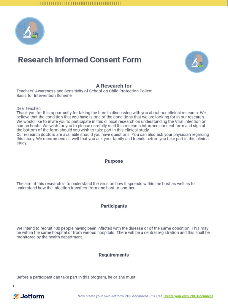 Research Informed Consent Form | PDF | Informed Consent | Consent