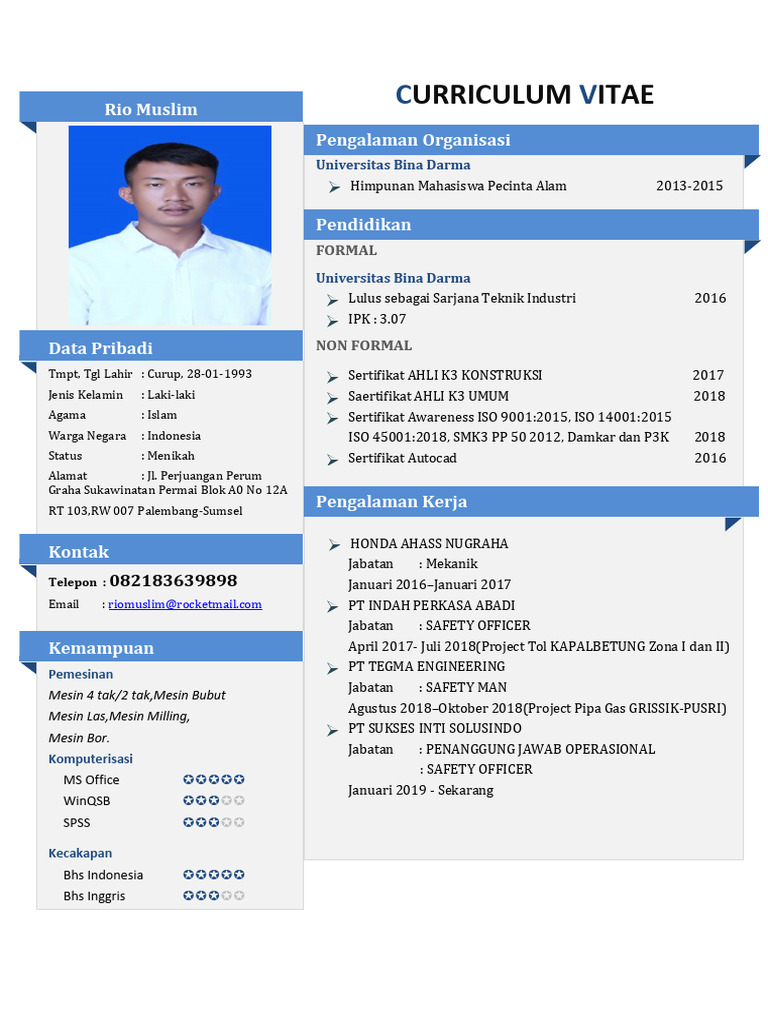 CV Rio Muslim | PDF