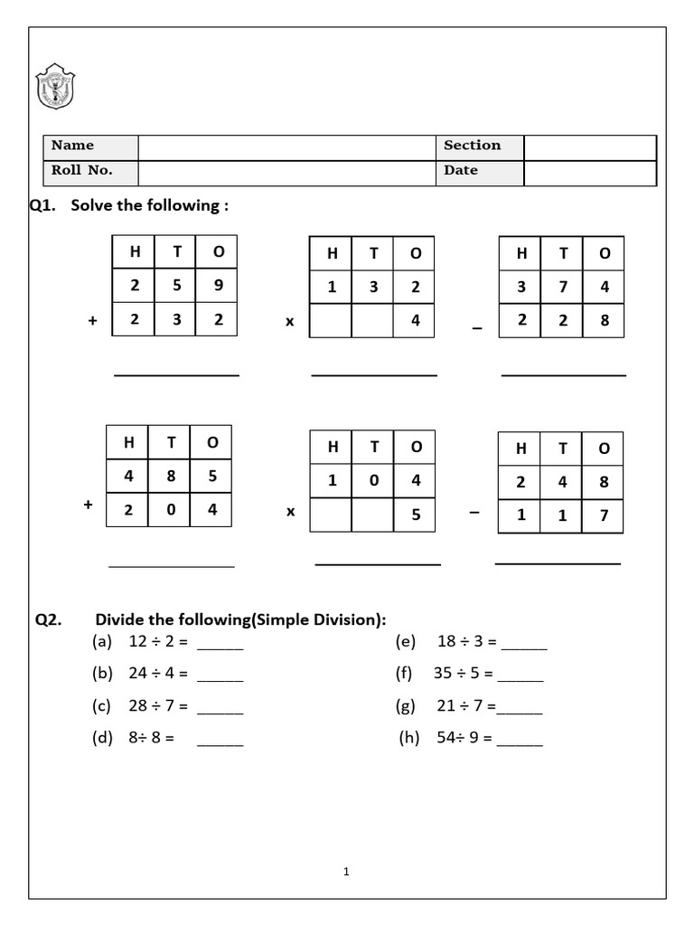 Practice sheet 3 mathematics 2 pdf division mathematics number