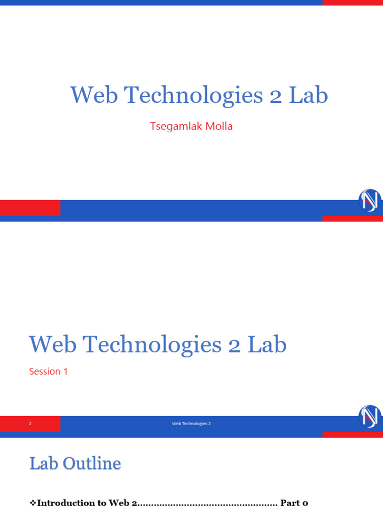 Web Technologies 2 Lab Overview | PDF