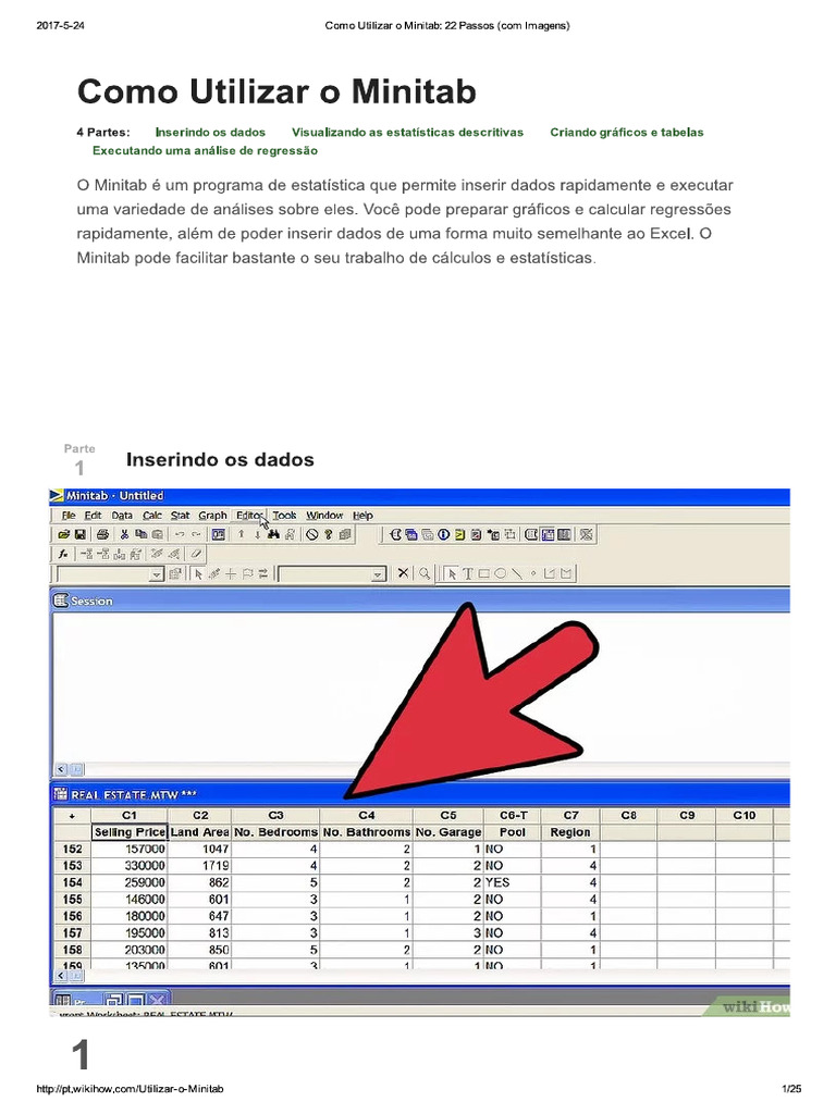 Como Utilizar o Minitab - 22 Passos (Com Imagens) | PDF