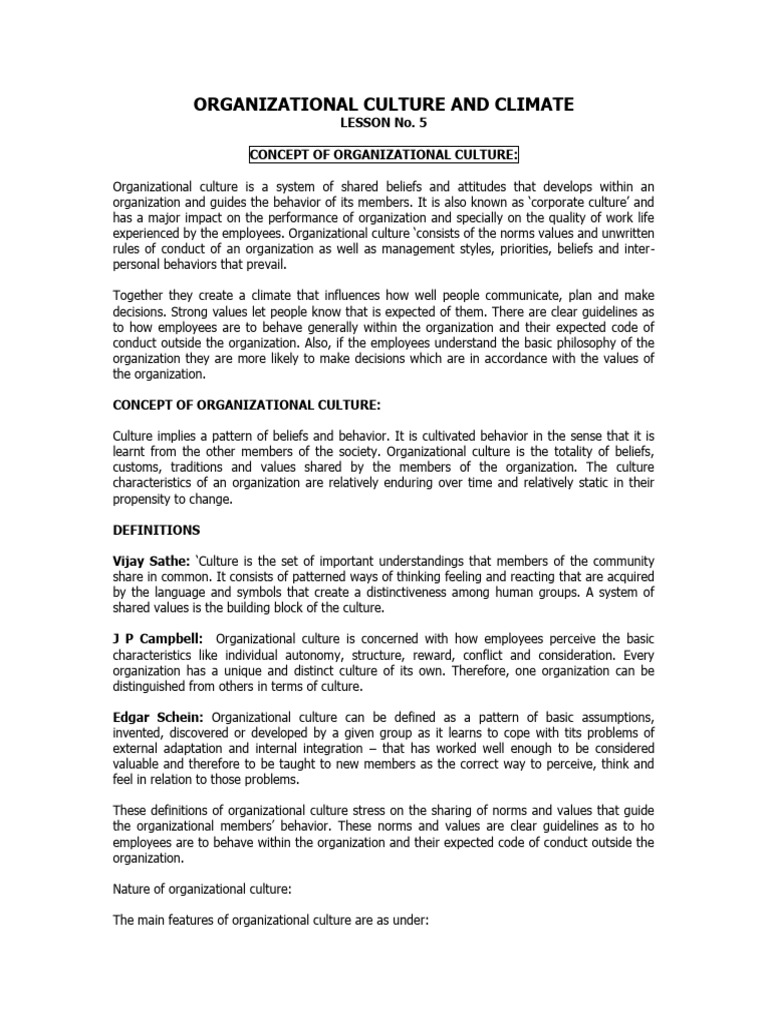 Understanding Organizational Culture Dynamics | PDF | Organizational ...