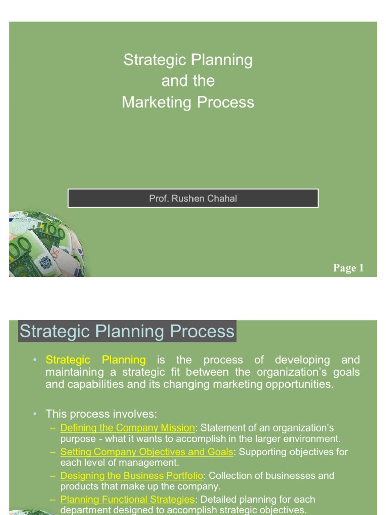 Strategic Planning and The Marketing Process | PDF | Strategic