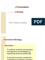 Strategy Formulation Functional Strategy