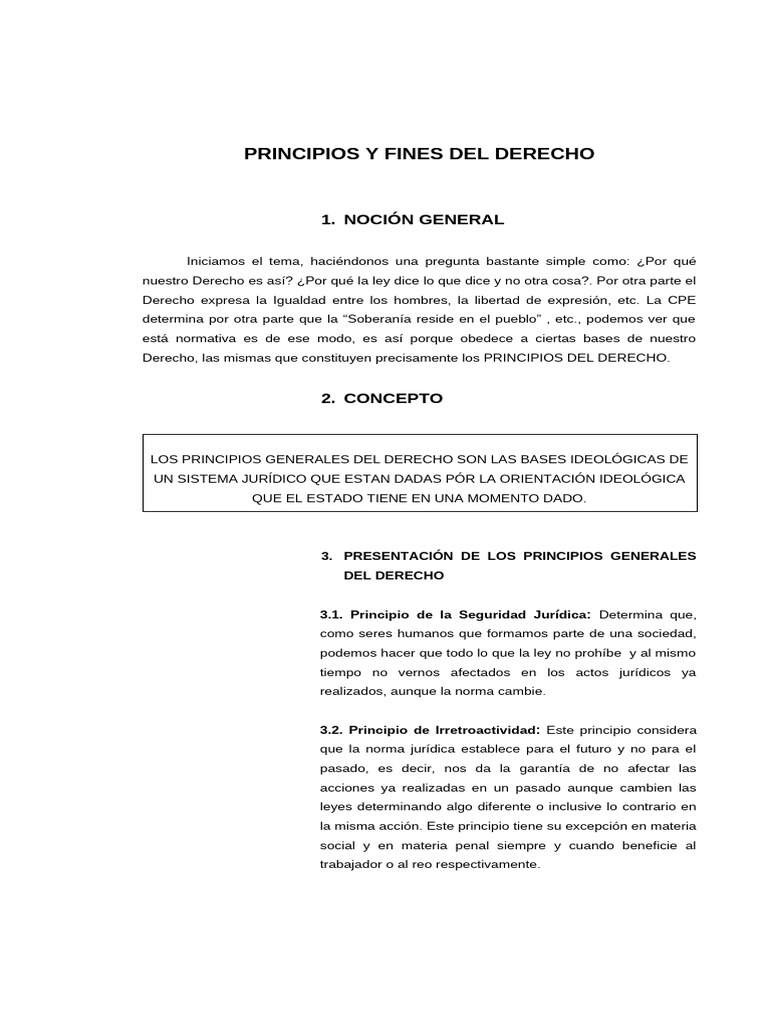 Principios y Fines del Derecho Jurídico | PDF | Justicia | Crimen y ...