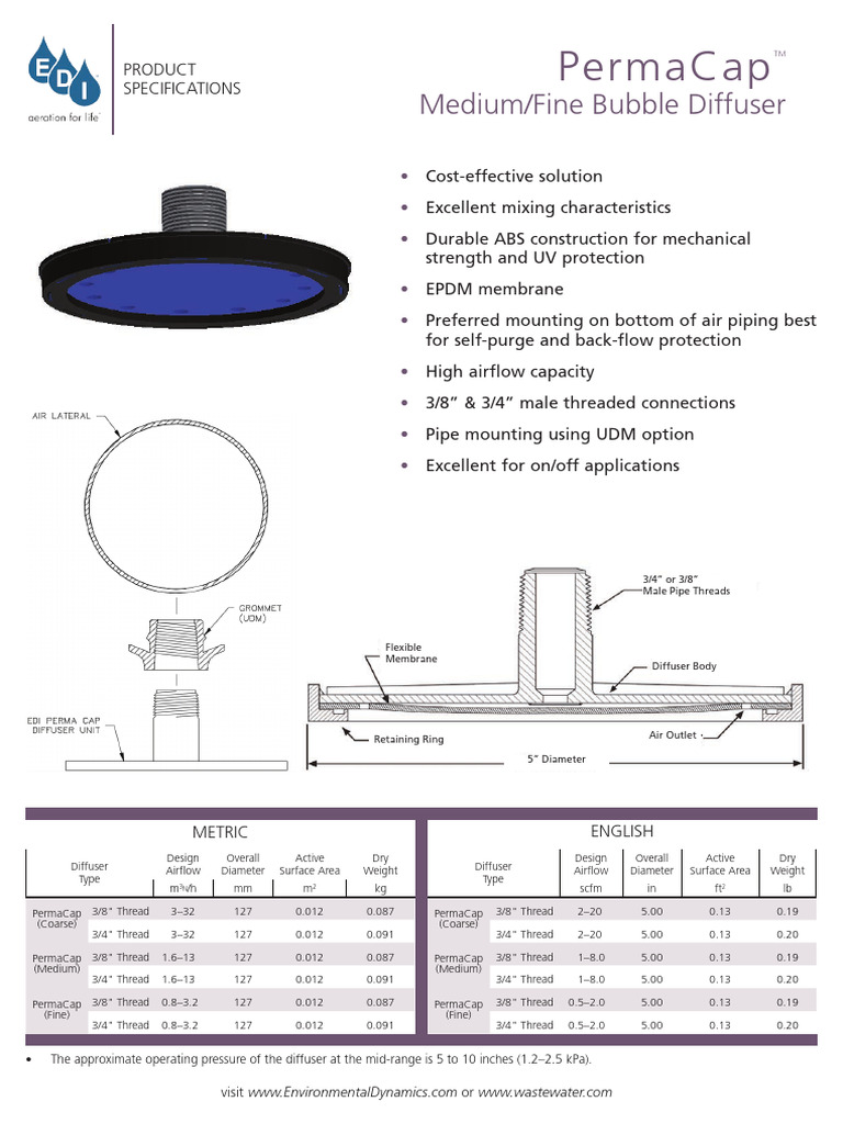 Wastewater Diffuser Solutions | PDF | Environmental Technology ...