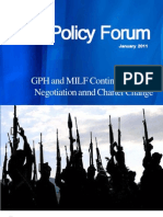 GPH and MILF Continuing Peace Negotiation and Charter Change 