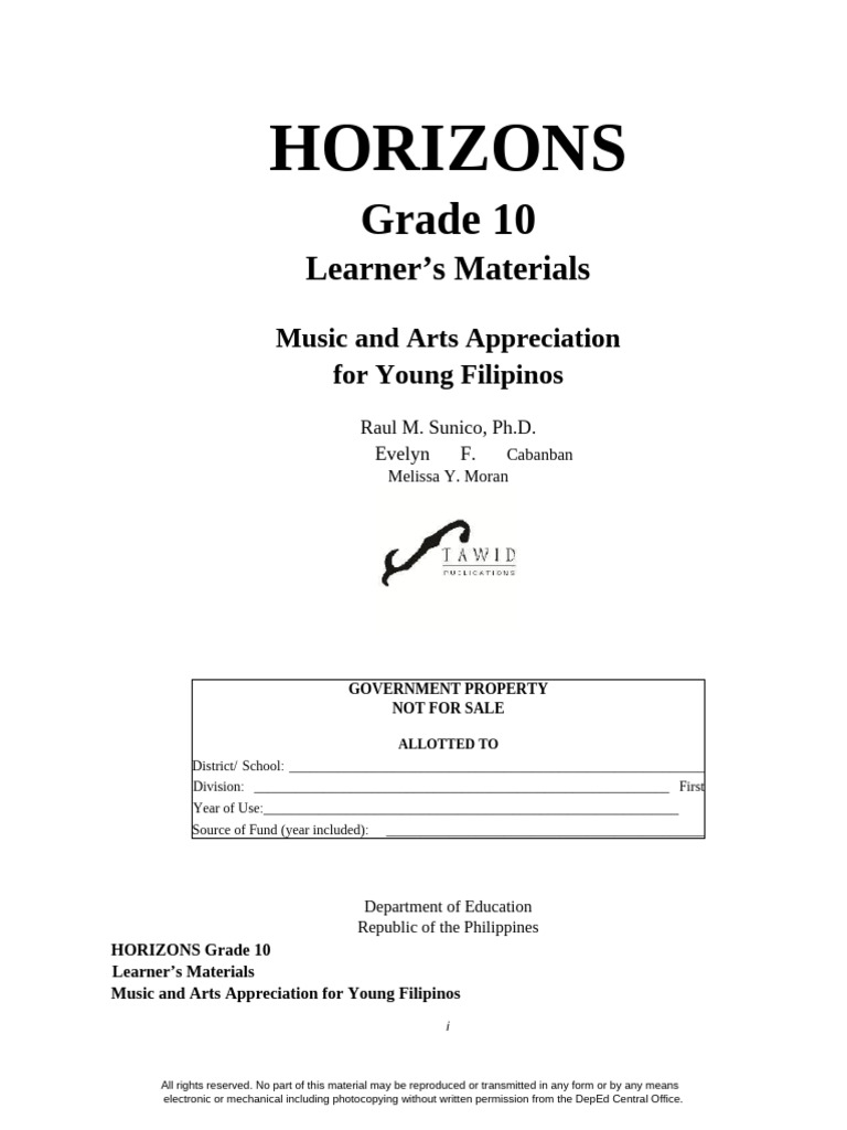 Grade 10 Music and Arts Materials | PDF | Concerto | Classical Music