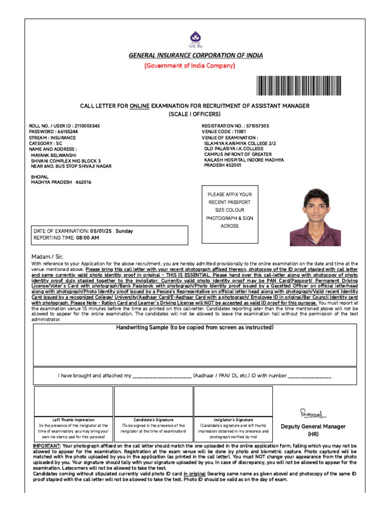 Recruitment of Assistant Managers (Scale I Officers) | PDF | Identity ...