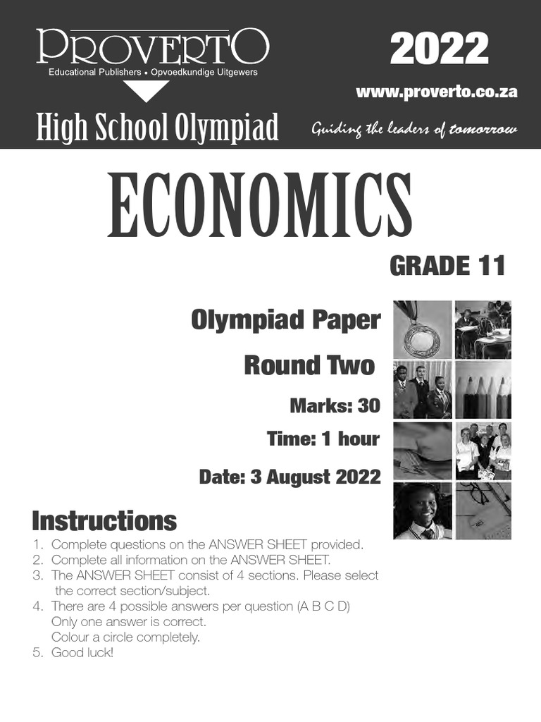 Grade 11 Economics Olympiad 2022 | PDF | Demand | Elasticity (Economics)