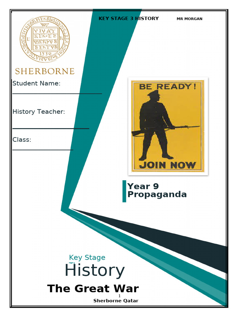 2 WB Year 9 World War 1 Propaganda | PDF | Propaganda