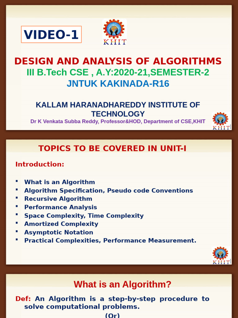 Algorithm Design and Analysis Guide | PDF | Time Complexity | Algorithms