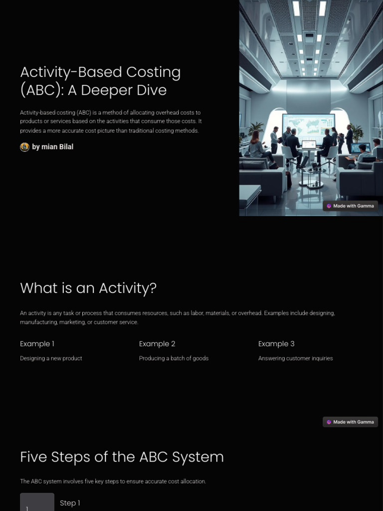 Activity Based Costing Abc A Deeper Dive Pdf Marketing Business