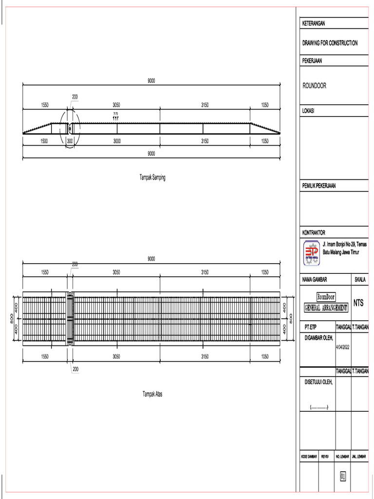 Gambar Rencana Ram Door | PDF